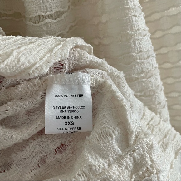 Sarah Hann white and yellow crochet top 20911 - Picture 8 of 9